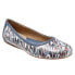Фото #2 товара Softwalk Napa S1513-451 Womens Blue Leather Slip On Ballet Flats Shoes