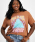 Фото #3 товара Trendy Plus Size Pink Floyd Graphic Print T-Shirt