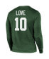 ფოტო #2 პროდუქტის Men's Threads Jordan Love Green Green Bay Packers Name and Number Long Sleeve Tri-Blend T-shirt
