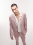 Фото #1 товара Topman super skinny two button wedding suit jacket in pink