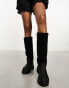 Фото #4 товара Public Desire Mason borg chunky knee boots in black