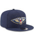 Men's Navy New Orleans Pelicans Official Team Color 9FIFTY Snapback Hat