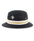 Фото #1 товара Men's Black New Orleans Saints Striped Bucket Hat