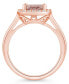 Фото #3 товара Morganite (2 ct. t.w.) and Diamond (1/4 ct. t.w.) Halo Ring in 14K Rose Gold