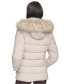 Фото #2 товара Women's Stretch Faux-Fur-Trim Hooded Puffer Coat