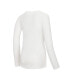 ფოტო #3 პროდუქტის Women's White, Black Iowa Hawkeyes Long Sleeve V-Neck T-shirt and Gauge Pants Sleep Set