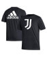 Фото #1 товара Men's Black Juventus Three-Stripe T-shirt