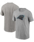 Фото #1 товара Men's Heathered Gray Carolina Panthers Primary Logo T-shirt
