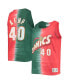 ფოტო #2 პროდუქტის Men's Shawn Kemp Green, Red Seattle SuperSonics Hardwood Classics Tie-Dye Name and Number Tank Top