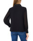 Women's Floral-Appliqué Collared Long-Sleeve Blouse