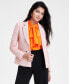 Фото #1 товара Women's Open-Front Long-Sleeve Tweed Blazer, Created for Macy's