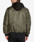 Фото #2 товара Men's Bomber Jacket with Removable Hooded Inset