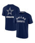Фото #1 товара Men's and Women's Navy Dallas Cowboys Super Soft Short Sleeve T-shirt