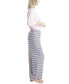 ფოტო #10 პროდუქტის Women's 3/4 Sleeve Top & Boot-Cut Pajama Pants Set