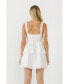 ფოტო #6 პროდუქტის Women's Corset Ruched Tiered Mini dress