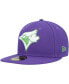 ფოტო #4 პროდუქტის Men's Purple Toronto Blue Jays Lime Side Patch 59FIFTY Fitted Hat