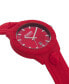 Men's 3 Hand Date Quartz Tokyo Red Silicone Watch, 43mm