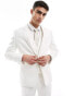 ASOS DESIGN slim suit jacket in white