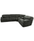 Фото #3 товара Sebaston 5-Pc. Fabric Sectional with 2 Power Motion Recliners and 1 USB Console, Created for Macy's