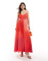 Фото #1 товара French Connection Darryl Hallie maxi dress in red