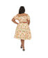 Фото #2 товара Plus Size 1960s Ohara Sweetheart Neckline Swing Dress