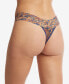 ფოტო #2 პროდუქტის Printed Signature Lace Low Rise Thong Underwear