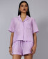 ფოტო #10 პროდუქტის Women's Short-Sleeve Button-Up Shirt