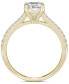 ფოტო #4 პროდუქტის Moissanite Oval Engagement Ring (2-1/2 ct. t.w. DEW) in 14k White Gold or 14k Yellow Gold
