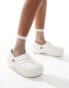 Crocs Unisex Classic lined overpuff clog in white