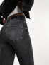 Stradivarius super high waist skinny jean in washed black