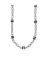 Фото #2 товара Chisel stainless Steel Polished with Black Rubber Barrel Link Necklace