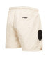 Men's Cream Brooklyn Nets Triple Tonal Woven Shorts Бежевый, M - фото #3