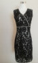 Фото #1 товара Amelia Women's New Lace Overlay V Neck Sheath Dress Black 6