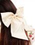 ASOS DESIGN hair clip with oversized bow in cream