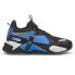 Фото #1 товара Puma RsX X Ps Lace Up Mens Black, Blue Sneakers Casual Shoes 39631102