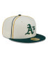 Фото #4 товара Men's Cream, Green Oakland Athletics Chrome Sutash 59FIFTY Fitted Hat