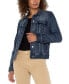 ფოტო #3 პროდუქტის Women's Stretch Denim Trucker Jacket