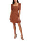 ფოტო #1 პროდუქტის Women's Square-Neck Scuba-Crepe Fit & Flare Dress