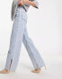 Фото #2 товара ASOS DESIGN lightweight dad jeans with split in blue