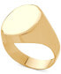 ფოტო #1 პროდუქტის Polished Oval Signet Ring in 10k Gold