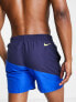 Фото #2 товара Nike Swimming 5 inch diagonal colour block swim shorts in navy and blue