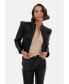 ფოტო #2 პროდუქტის Women's Leather Fashion Biker, Black