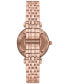 ფოტო #3 პროდუქტის Women's Rose Gold-Tone Stainless Steel Bracelet Watch 32mm