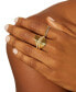 ფოტო #4 პროდუქტის Diamond Swoop Wide Band Statement Ring (1/2 ct. t.w.) in Gold Vermeil, Created for Macy's