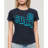 ფოტო #2 პროდუქტის SUPERDRY Varsity Flocked Fitted short sleeve T-shirt