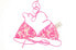 Milly Cabana 267778 Women's Pink Bikini Top Swimwear Size P