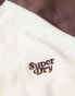 Фото #4 товара Superdry Cotton essential logo raglan t-shirt in dark brown/off white