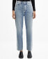 ფოტო #1 პროდუქტის Women's Forward Seams Detail Straight Jeans