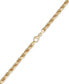 ფოტო #3 პროდუქტის Diamond Cut Rope 22" Chain Necklace (4mm) in 14k Gold, Made in Italy