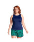 ფოტო #4 პროდუქტის Plus Size Long High Neck UPF 50 Modest Tankini Swimsuit Top